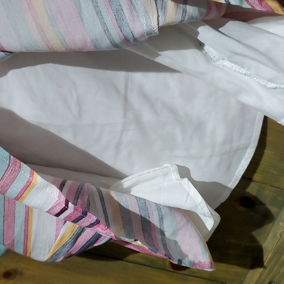 NWT MULTI COLOR STRIPED DRESS ADJUSTABLE STRAPS W POCKETS SIZE MEDIUM - Picture 6 of 12